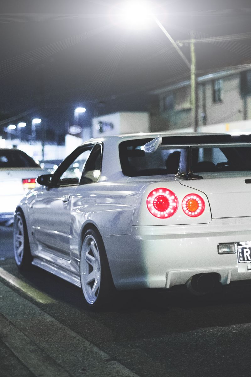 Download Wallpaper 800x10 Nissan Skyline R34 Gt R Rear View Iphone 4s 4 For Parallax Hd Background