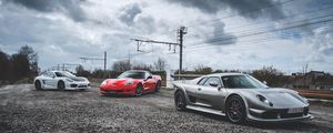 Preview wallpaper noble, m12, gto 3r, corvette, zr1, street, porsche, cayman s