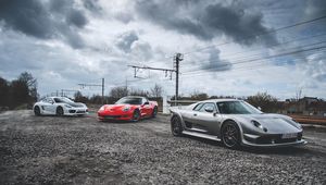 Preview wallpaper noble, m12, gto 3r, corvette, zr1, street, porsche, cayman s