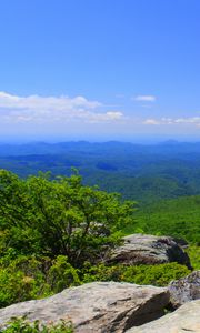 Preview wallpaper north carolina, mountains, grass, rocks