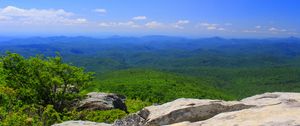 Preview wallpaper north carolina, mountains, grass, rocks