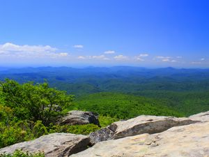 Preview wallpaper north carolina, mountains, grass, rocks