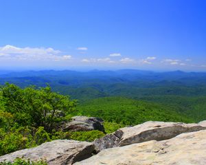 Preview wallpaper north carolina, mountains, grass, rocks