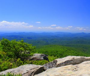 Preview wallpaper north carolina, mountains, grass, rocks