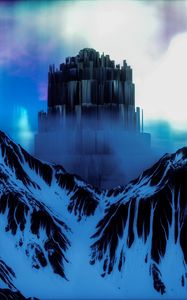 Preview wallpaper northern lights, aurora, art, structure