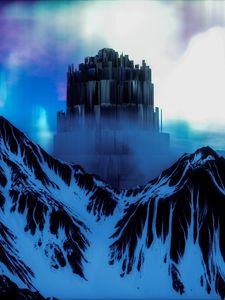 Preview wallpaper northern lights, aurora, art, structure