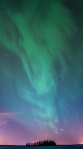 Aurora Borealis Mountain Night Sky Wallpaper iPhone Phone 4K 210f