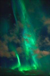 Preview wallpaper northern lights, aurora, clouds, night, sky