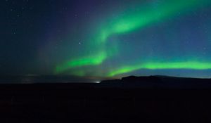 Preview wallpaper northern lights, aurora, night, sky, dark