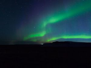 Preview wallpaper northern lights, aurora, night, sky, dark