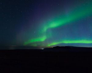 Preview wallpaper northern lights, aurora, night, sky, dark