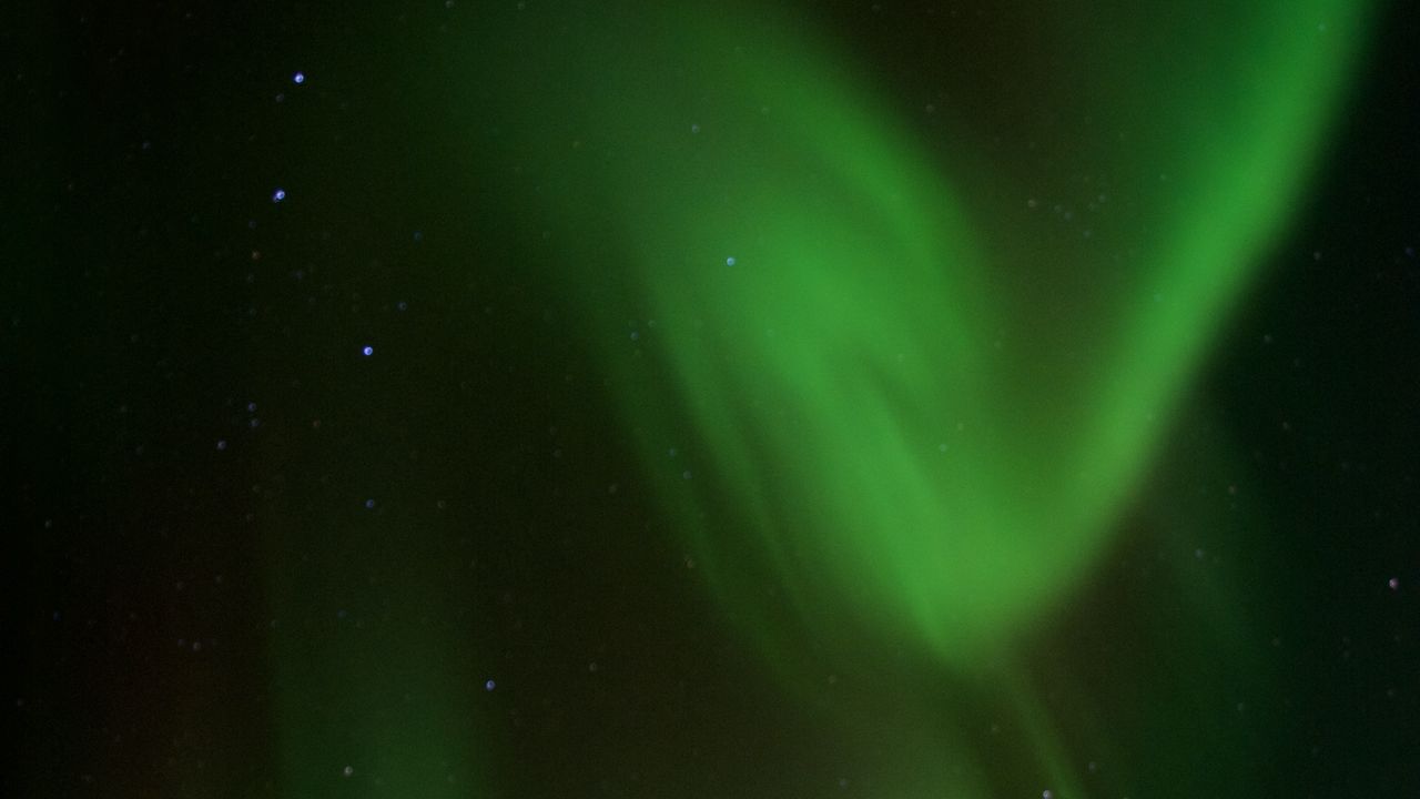 Wallpaper northern lights, aurora, night, green, finland