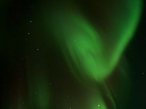 Preview wallpaper northern lights, aurora, night, green, finland