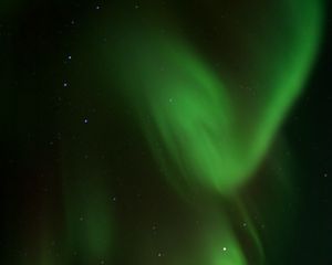 Preview wallpaper northern lights, aurora, night, green, finland