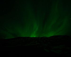Preview wallpaper northern lights, aurora, starry sky, night