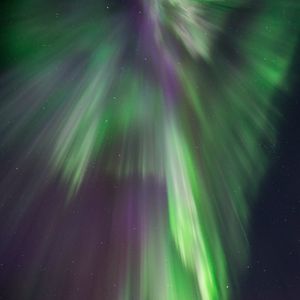 Preview wallpaper northern lights, aurora, starry sky, stars