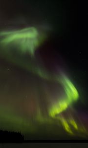 Preview wallpaper northern lights, aurora, starry sky, night, green
