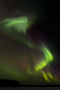 Preview wallpaper northern lights, aurora, starry sky, night, green