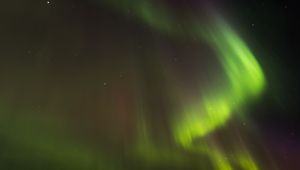 Preview wallpaper northern lights, aurora, starry sky, night, green