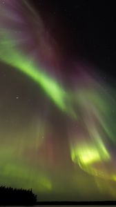 Preview wallpaper northern lights, aurora, starry sky, night, sky