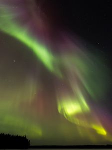 Preview wallpaper northern lights, aurora, starry sky, night, sky