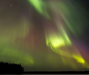 Preview wallpaper northern lights, aurora, starry sky, night, sky