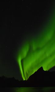 Preview wallpaper northern lights, green, dark