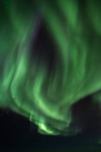 Preview wallpaper northern lights, green, starry sky, night, stars
