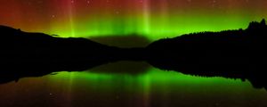 Preview wallpaper northern lights, lake, night