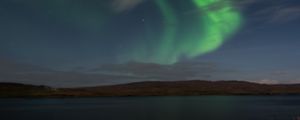 Preview wallpaper northern lights, lake, night, nature, dark