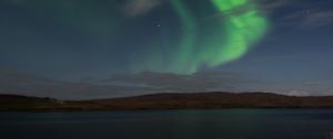 Preview wallpaper northern lights, lake, night, nature, dark