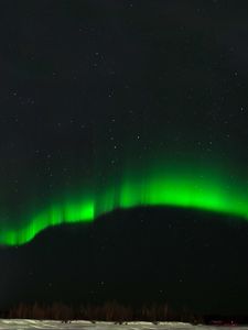 Preview wallpaper northern lights, sky, night, green, nature, dark