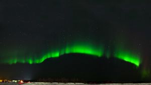 Preview wallpaper northern lights, sky, night, green, nature, dark