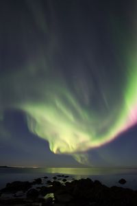 Preview wallpaper northern lights, sky, night, ocean