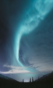 Preview wallpaper northern lights, sky, stars, anchorage, united states