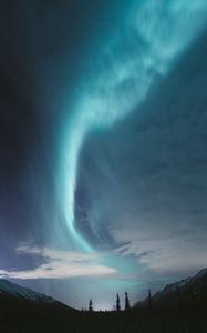 Preview wallpaper northern lights, sky, stars, anchorage, united states