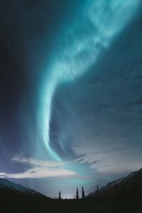 Preview wallpaper northern lights, sky, stars, anchorage, united states