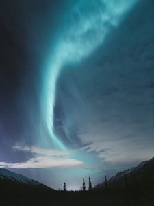 Preview wallpaper northern lights, sky, stars, anchorage, united states