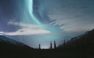 Preview wallpaper northern lights, sky, stars, anchorage, united states