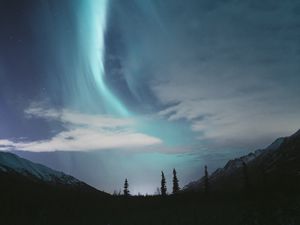 Preview wallpaper northern lights, sky, stars, anchorage, united states