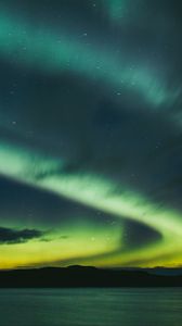 Preview wallpaper northern lights, starry sky, night