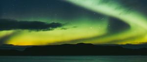 Preview wallpaper northern lights, starry sky, night