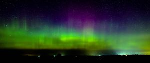 Preview wallpaper northern lights, starry sky, night, lights