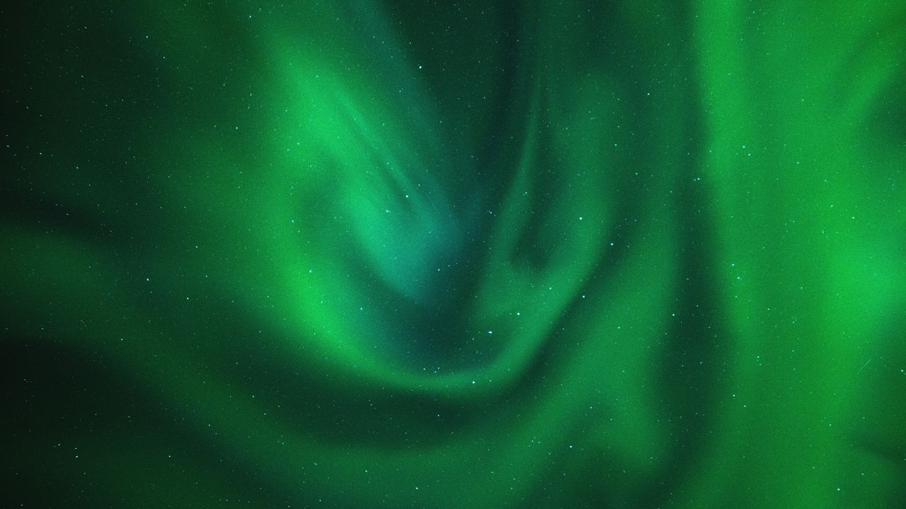 Wallpaper northern lights, starry sky, stars