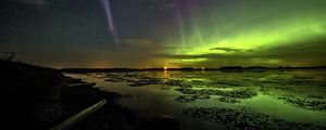 Preview wallpaper northern lights, stars, starry sky, night