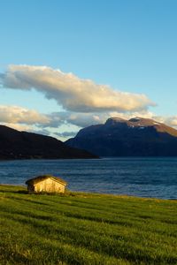 Preview wallpaper norway, bay, house, landscape