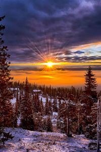 Preview wallpaper norway, valley, winter, mountains