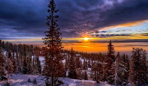 Preview wallpaper norway, valley, winter, mountains