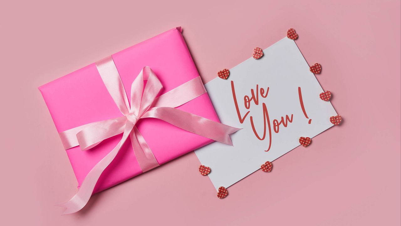 Wallpaper note, love, heart, pink