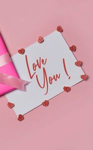 Preview wallpaper note, love, heart, pink